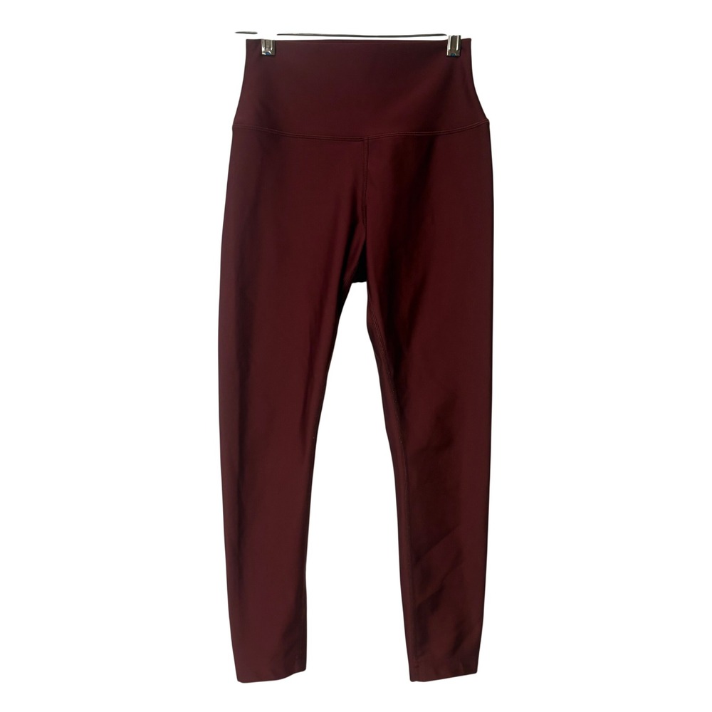 Alo Yoga Airlift Leggings Women S Burgundy Purple High Waist Activewear Tights